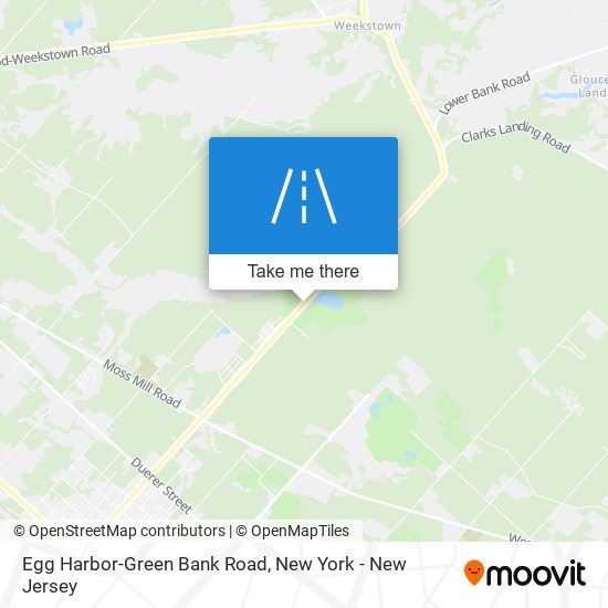 Egg Harbor-Green Bank Road map