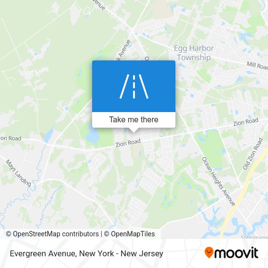 Mapa de Evergreen Avenue