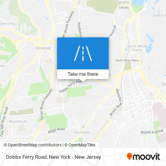 Dobbs Ferry Road map