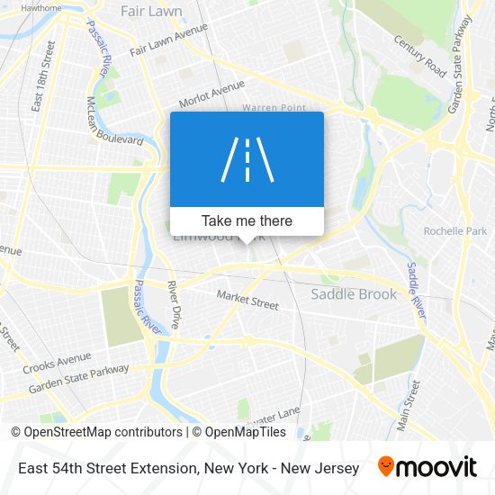 Mapa de East 54th Street Extension