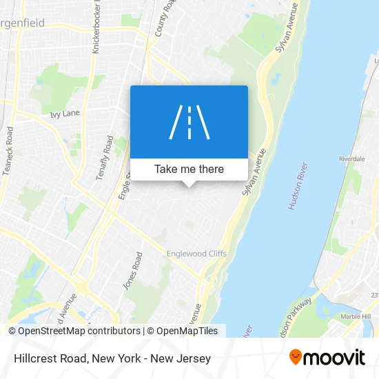Mapa de Hillcrest Road