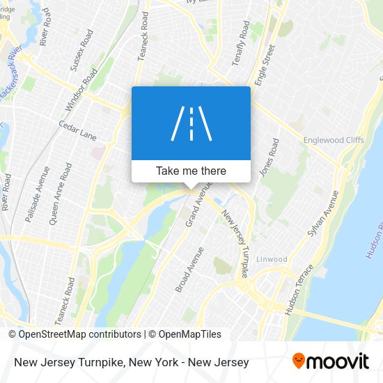 Mapa de New Jersey Turnpike