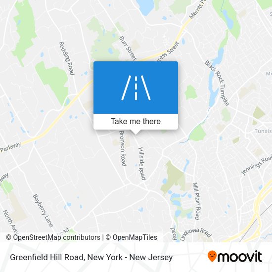 Greenfield Hill Road map