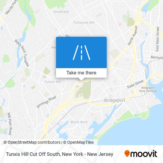 Tunxis Hill Cut Off South map