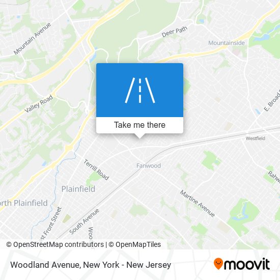 Mapa de Woodland Avenue