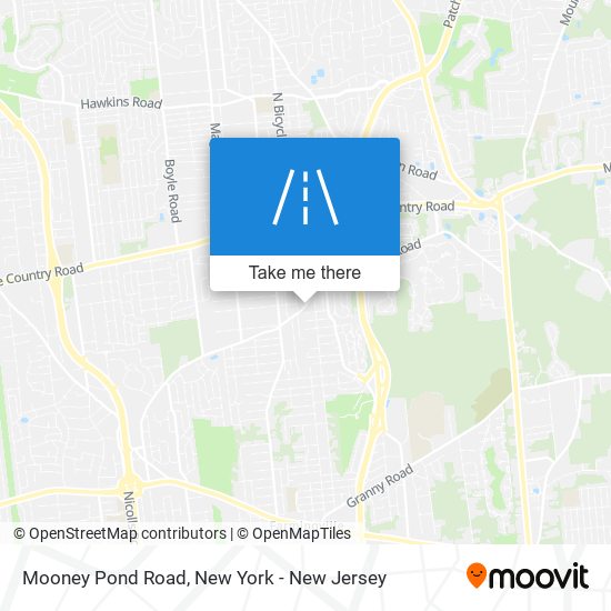 Mooney Pond Road map