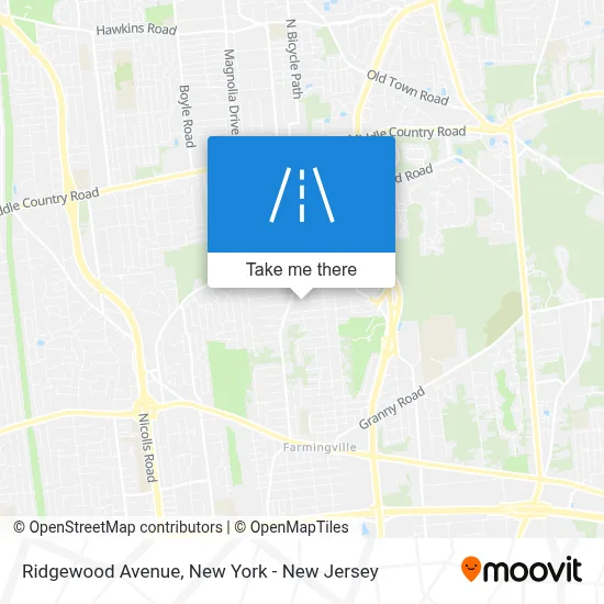 Ridgewood Avenue map