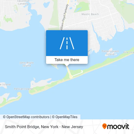 Smith Point Bridge map