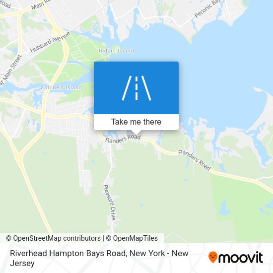 Riverhead Hampton Bays Road map