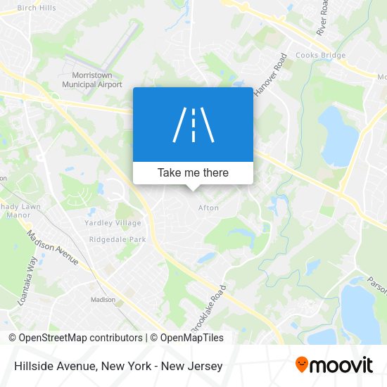Mapa de Hillside Avenue