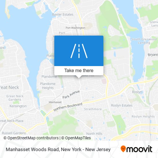 Manhasset Woods Road map