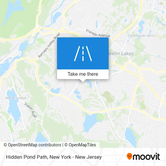 Hidden Pond Path map