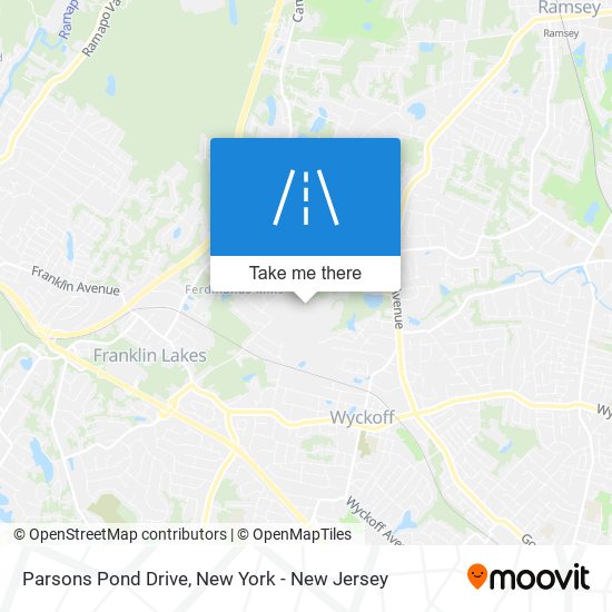 Parsons Pond Drive map