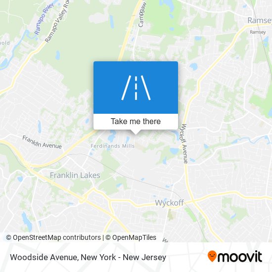 Woodside Avenue map