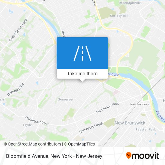 Mapa de Bloomfield Avenue