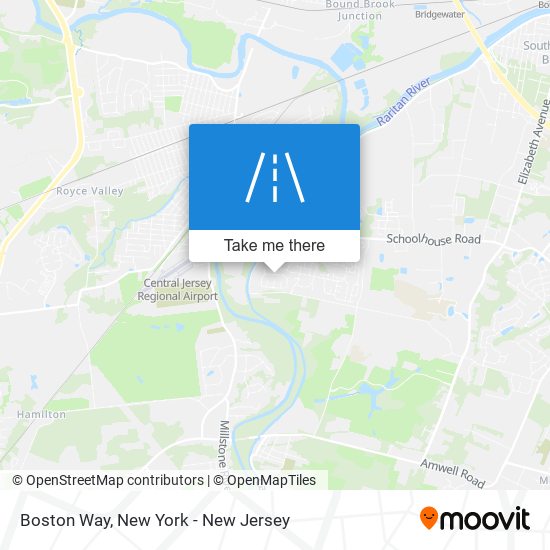 Boston Way map