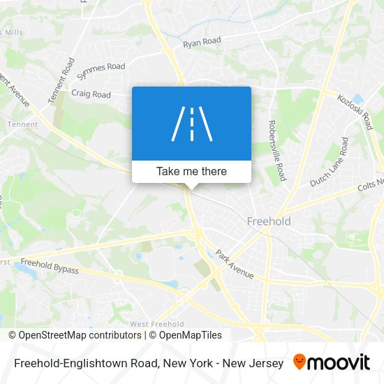 Freehold-Englishtown Road map