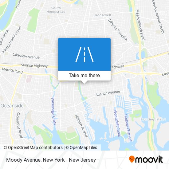 Mapa de Moody Avenue