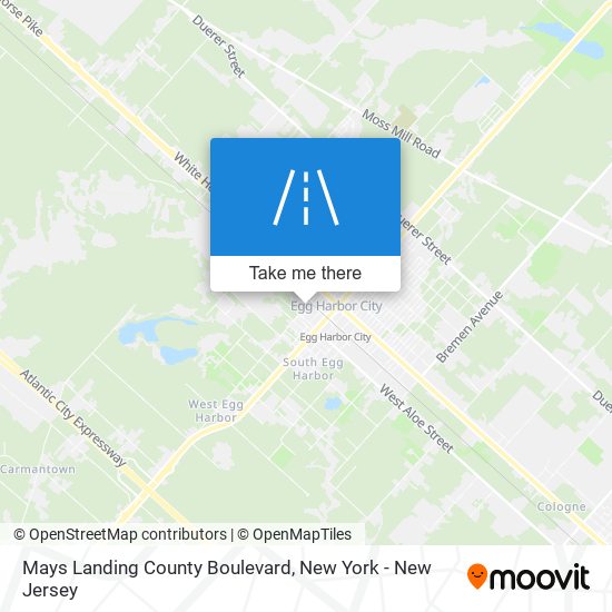 Mays Landing County Boulevard map