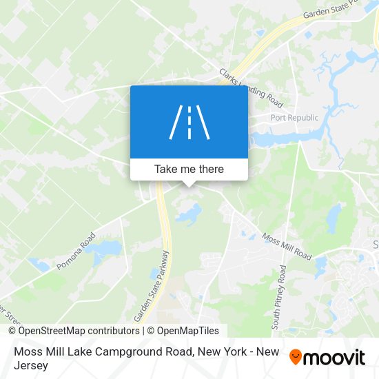 Moss Mill Lake Campground Road map