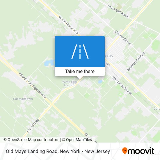 Mapa de Old Mays Landing Road