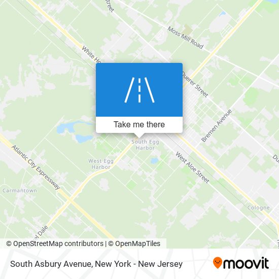 South Asbury Avenue map