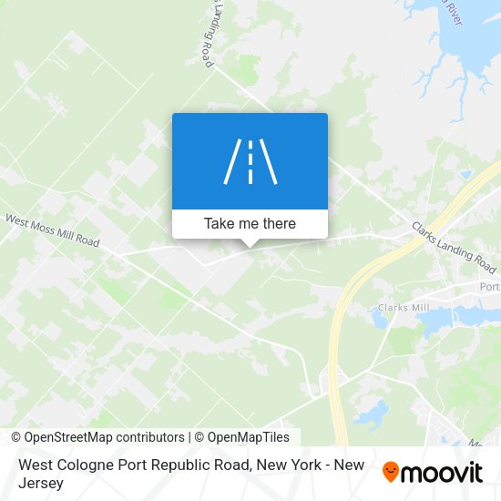 West Cologne Port Republic Road map