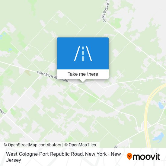 West Cologne-Port Republic Road map