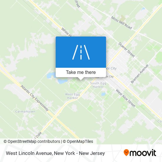 Mapa de West Lincoln Avenue
