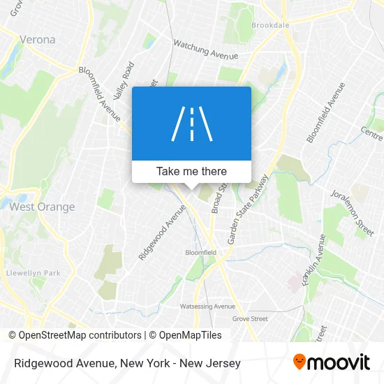 Ridgewood Avenue map
