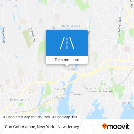 Cos Cob Avenue map