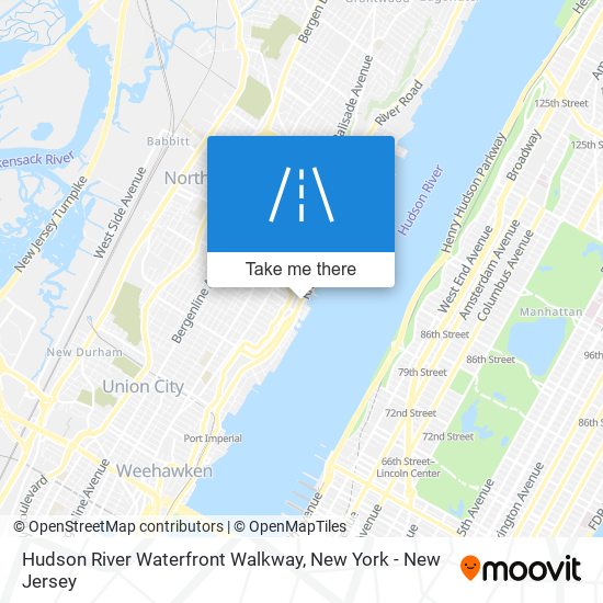 Mapa de Hudson River Waterfront Walkway