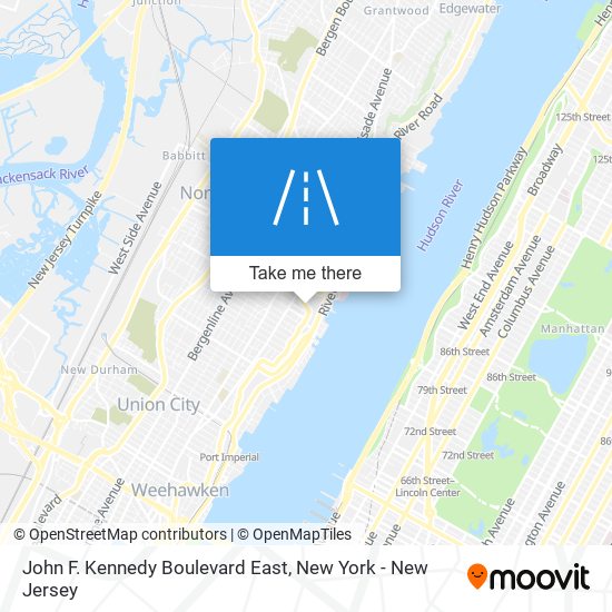 John F. Kennedy Boulevard East map