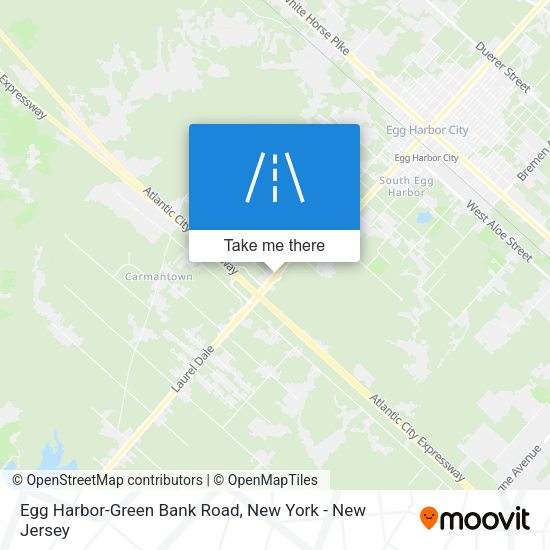 Egg Harbor-Green Bank Road map