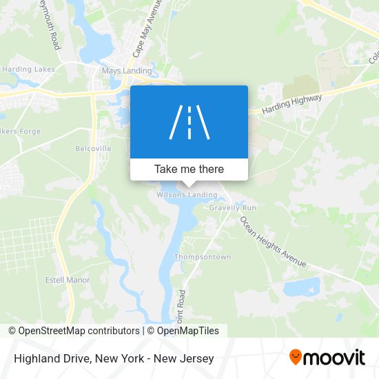 Highland Drive map