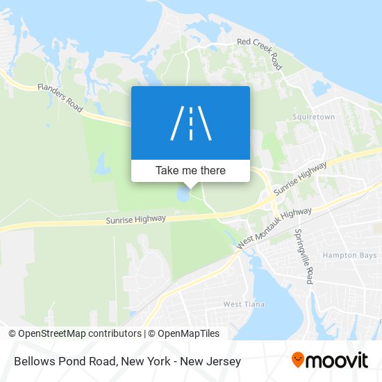 Bellows Pond Road map