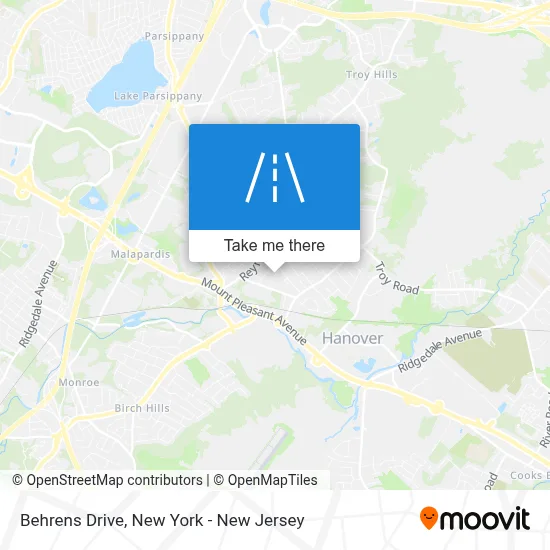 Behrens Drive map