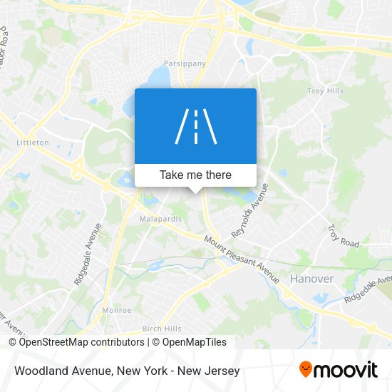 Woodland Avenue map