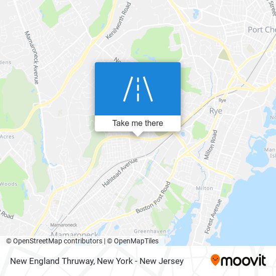 New England Thruway map