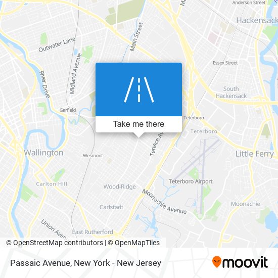 Mapa de Passaic Avenue