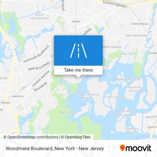 Woodmere Boulevard map