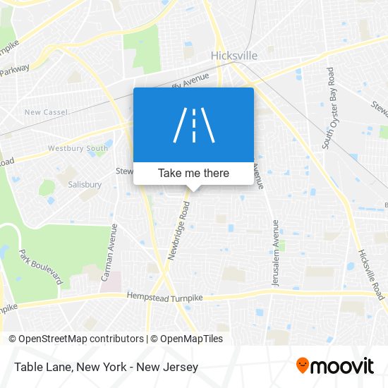 Table Lane map