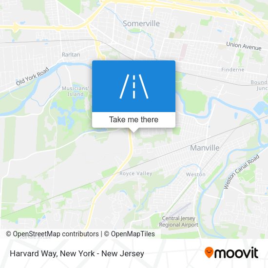 Harvard Way map