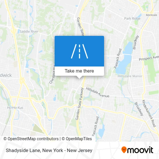 Shadyside Lane map