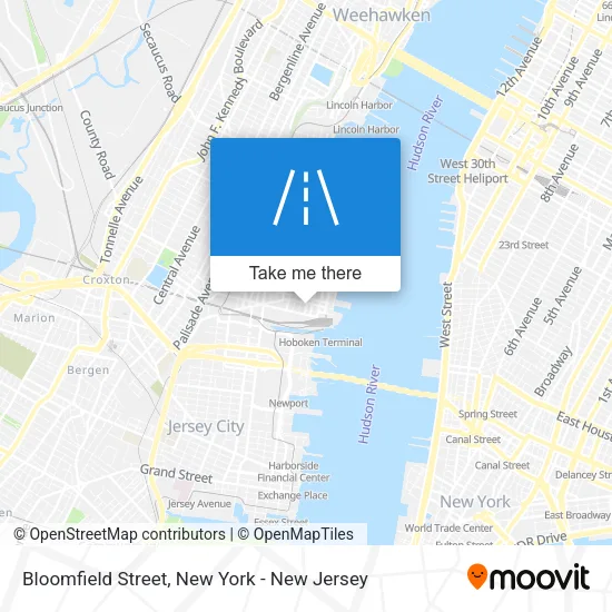 Mapa de Bloomfield Street