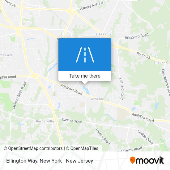 Ellington Way map