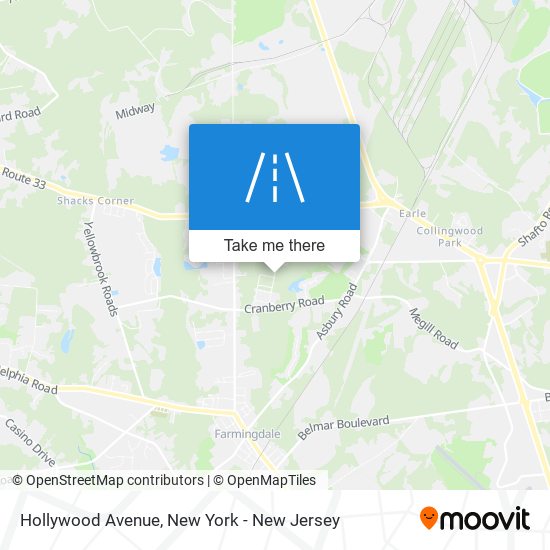 Hollywood Avenue map