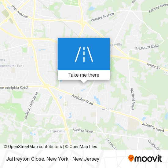 Mapa de Jaffreyton Close