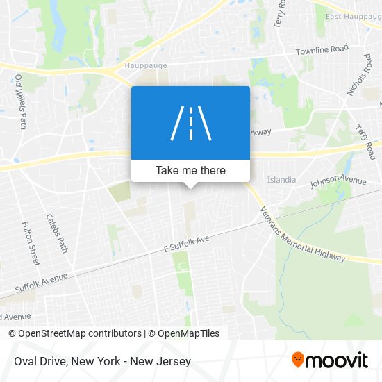 Oval Drive map
