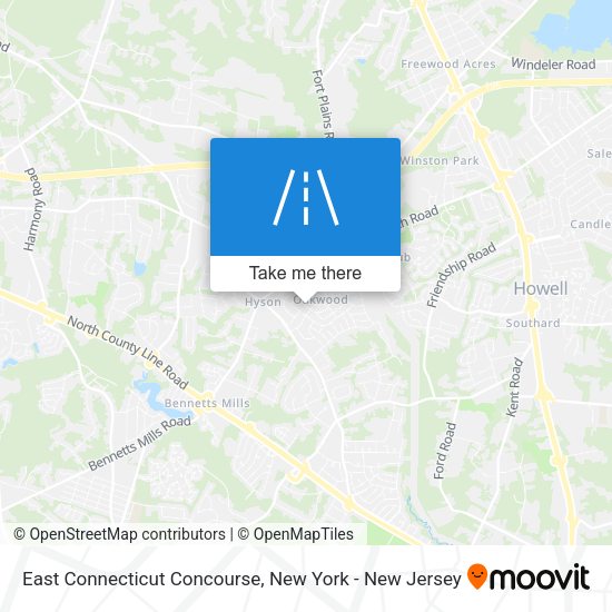 Mapa de East Connecticut Concourse